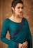 Blue silk embroidered festival wear saree  505